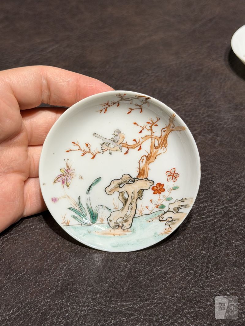 清乾隆 粉彩花鸟纹茶具一套25件 - 图134